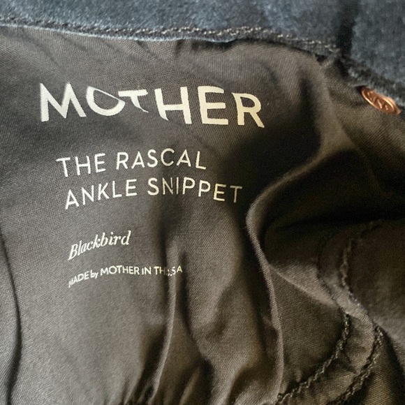 MOTHER THE RASCAL ANKLE SNIPPET IN BLACKBIRD HI RISE STRAIGHT LEG ANKLE SZ 27 - Picture 10 of 16
